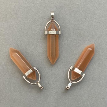 Pandantiv Ochi de Pisică hexagonal din cristal, bilă 8×31×41 mm+