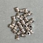 Inserție pentru mărgele, culoare metalică argintiu, diametrul 4×3 mm ± gaură, diametrul 2 mm ± ambalaj 20 g (~110 buc.)