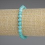 Brățară din acvamarin – mărgele netede, diametru 6 mm, lungime 18 cm, extensibilă