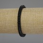 Brățară din hematit negru, rondel, diametrul 6×2,5 mm, lungime 18 cm, pe bază elastică