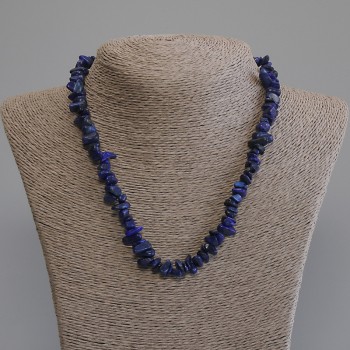 Намисто Лазурит крихта, діаметр 6-13х2-7мм+-, довжина 50см+- з замочком