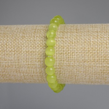 Браслет Котяче Око гладка кулька, діаметр 8мм+-, довжина 18см+- стрейч