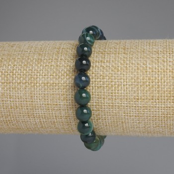 Браслет Котяче Око гладка кулька, діаметр 8мм+-, довжина 18см+- стрейч