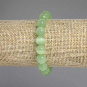 Браслет Котяче Око гладка кулька, діаметр 10мм+-, довжина 18см+- стрейч