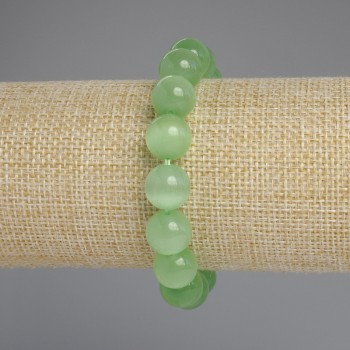 Браслет Котяче Око гладка кулька, діаметр 11, 5мм+-, довжина 18см+- стрейч