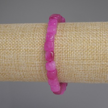 Brățară din turmalin în formă de cub, diametru 7 mm, lungime 18 cm, pe elastic