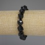 Brățară din onix negru, mărgele multifacetate, diametru 12x10 mm, lungime 18 cm, elastic