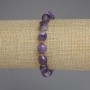 Brățară din ametist Șevron – mărgele facetate 10x8 mm, 5 mm +/-; mărgele 3 mm +/-; lungime 18 cm +/- pe elastic
