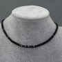 Choker cu turmalin fațetat, cub de 3 mm, lungime aproximativă 36 cm, lanț extensor de +5 cm