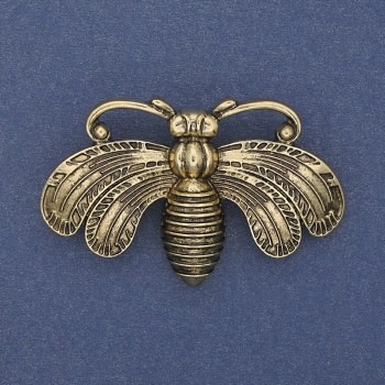 Broșă Fluture, culoare aur vechi, metal auriu 50x33mm+