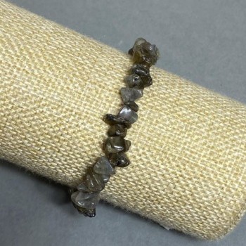 Brățară cu fragmente de labradorit, diametru 6–9×1–6 mm, lungime 18 cm, pe bază elastică