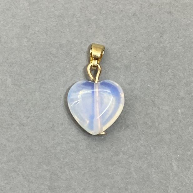 Pandantiv inimă din piatră lunară 19x12 mm+