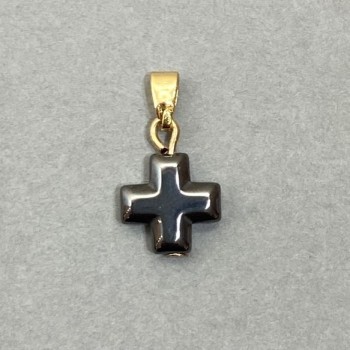 Pandantiv-cruce din hematit 19×12 mm