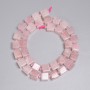 Mărgele din cuarț roz cubice 8,5×8,5 mm+- mărgele de 3 mm+- lungime 38 cm+- pe șnur