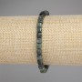 Brățară din jasper Oceanic, cuburi fațetate, diametrul aproximativ 5 mm, lungimea 18 cm, cu șnur elastic