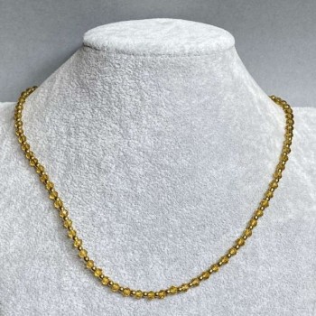 Choker din cristal cehesc și hematit, rondele tăiate 3,5×3 mm ±, bilă hematit 2 mm ±, lungime 40 cm + lanț de 5 cm