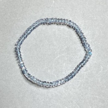 Brățară din mărgele în stil Swarovski 4x3 mm, lungime 18 cm, elastică