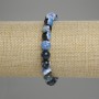 Brățară cu mărgele de agată de 8 mm, lungime 18 cm