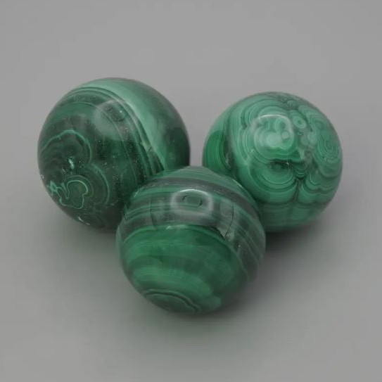 Bilă suvenir din malahit, diametrul de 24 mm+