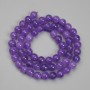 Mărgele de ametist, formă sferică, diametru 6,5 mm, lungime 38 cm