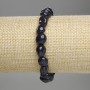 Brățară cu aventurin „Noaptea Cairo”, mărgele fațetate, diametrul 9–12×8–10 mm, lungime 18 cm, pe elastic
