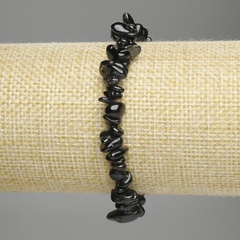 Brățară din agat, cioburi, diametrul 6-10×2-3 mm, lungimea 18 cm ±, elastică