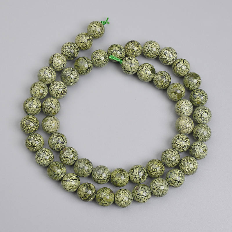 Mărgele serpentine – bilă netedă de 8 mm, lungime 39 cm, pe șnur