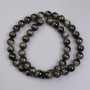 Mărgele gri ochi de tigru (presate), bile netede, diametrul de 8 mm ±, pe șnur, lungime 37 cm+