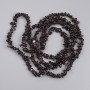 Mărgele de granat zdrobit, diametru 4-6×2-3 mm, lungime 78 cm, pe fir