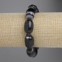 Brățară din agat, cu mărgele baril și rondeluri, diametru aproximativ 18×13 mm, rondeluri 6×3 mm, lungime 18 cm, pe elastic