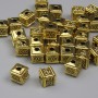 Фурнітура намистина вставка колір металу золото, діаметр 5х5мм+- отвір, діаметр 1, 5мм+- фасування 20гр. (~36шт. )