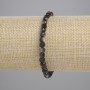 Brățară din obsidian argintiu, cuburi tăiate 4x4 mm, lungime aproximativă 18 cm, elastic