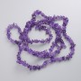 Mărgele de ametist, piatră naturală, fragmente pe fir, diametru 4-11×2-3,5 mm ±, lungime 78 cm +