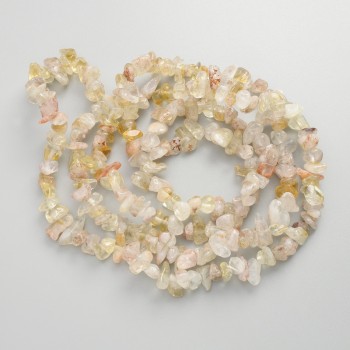 Mărgele de citrin, piatră naturală, fragmente pe fir, diametrul 6–14×3–5 mm, lungime 80 cm