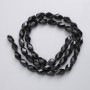 Mărgele din cristal ceh pe sârmă, negru mat, romb facetat, diametrul 9x5 mm, lungime 41 cm +