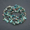 Șnur din piatră naturală Chrysocolla – fragmente, diametru 6x4 mm, lungime 80 cm +