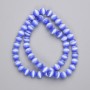 Mărgele albastre ochi de pisică din piatră sintetică, bile netede, diametrul 8 mm, pe fir, lungime aproximativă 39 cm