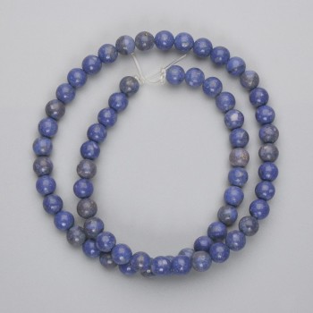 Mărgele din coral poros – bilă netedă, diametrul 6 mm, lungime 39 cm, pe fir