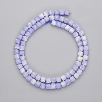 Mărgele de agat tăiate, în formă de cub, diametrul 4×4 mm, lungime 38 cm, pe fir