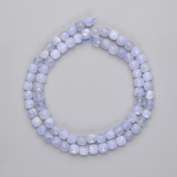 Mărgele din agat tăiate cubice, dimensiunea 5×5 mm, lungime aproximativă 38 cm, pe șnur