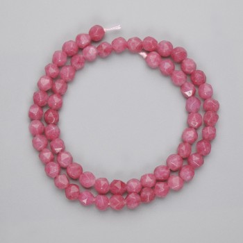 Mărgele de turmalin multifacetate, diametrul 6×5,5 mm, lungime aproximativă de 37 cm pe șnur