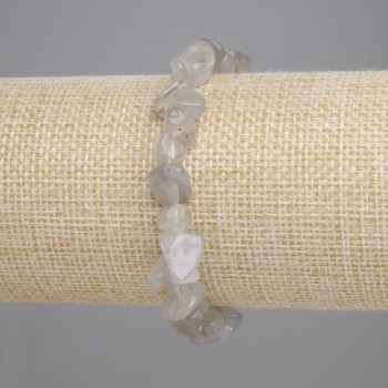 Brățară din cioburi de labradorit, diametrul 9–12×4–6 mm, lungimea 18 cm, pe elastic