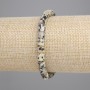 Brățară din jasper dalmatian, mărgele cilindrice, diametru 6x6 mm ±, pe bază elastică, lungime 18 cm+