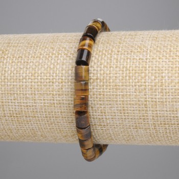 Brățară cu ochi de tigru cilindrică, diametrul 6×6 mm ± (elastic), lungime 18 cm+