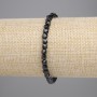 Brățară neagră cu turmalină tăiată în cuburi, 4×4 mm, lungime 18 cm, extensibilă