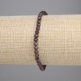 Brățară din granat, mărgele tăiate de 4 mm, lungime de aproximativ 18 cm, pe elastic