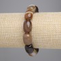 Brățară din agat, formă barilă, 15×12 mm, aproximativ 18 cm, pe bază elastică