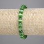 Brățară verde cu ochi de pisică, mărgele netede, diametrul 8 mm ±, lungimea 18 cm ±, elastică