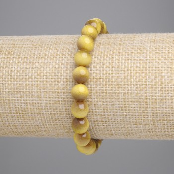 Brățară cu ochi de tigru — bile netede, diametrul 8 mm, lungime 18 cm, elastică