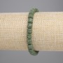 Brățară din lavă vulcanică verde, cilindrică, diametru 6x6 mm, lungime 18 cm, cu elastic